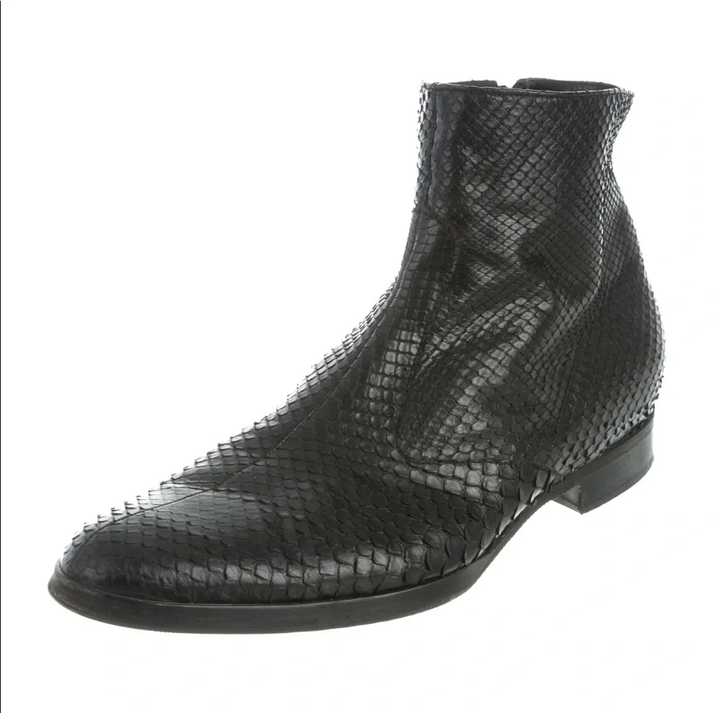 Men’s Helmut Lang Python Boots - Picture 1 of 5